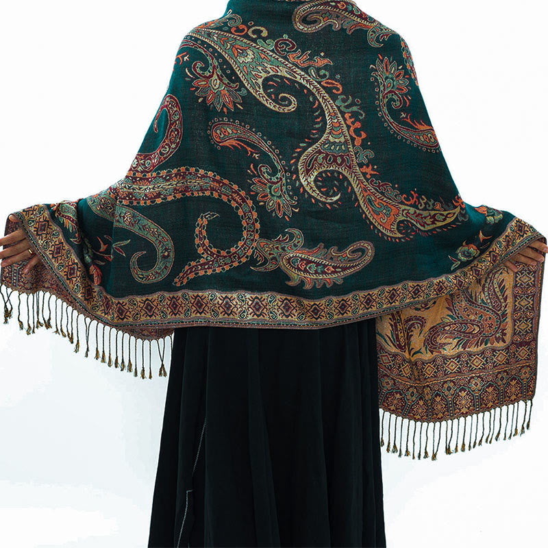 Buddha Stones con nappe e motivo floreale tibetano Paisley in stile bohémien - image 1