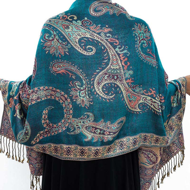 Buddha Stones con nappe e motivo floreale tibetano Paisley in stile bohémien - image 13
