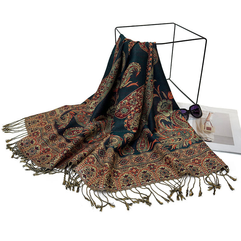 Buddha Stones con nappe e motivo floreale tibetano Paisley in stile bohémien - image 6