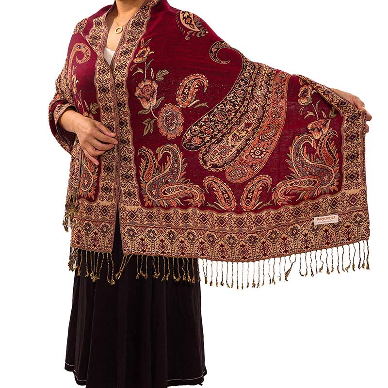 Buddha Stones con nappe e motivo floreale tibetano Paisley in stile bohémien - image 9
