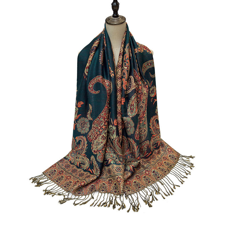 Buddha Stones con nappe e motivo floreale tibetano Paisley in stile bohémien - image 5