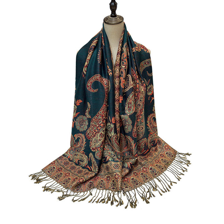 Buddha Stones con nappe e motivo floreale tibetano Paisley in stile bohémien - image 5