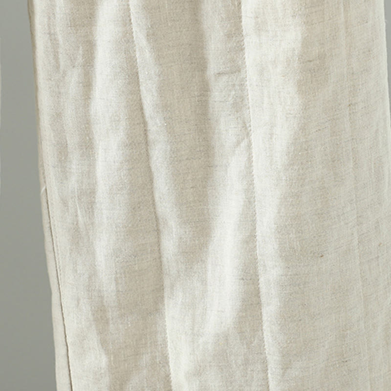 Pantaloni larghi da donna in cotone imbottito con bottoni a forma di rana ricamati con Buddha Stones e tasche - image 12