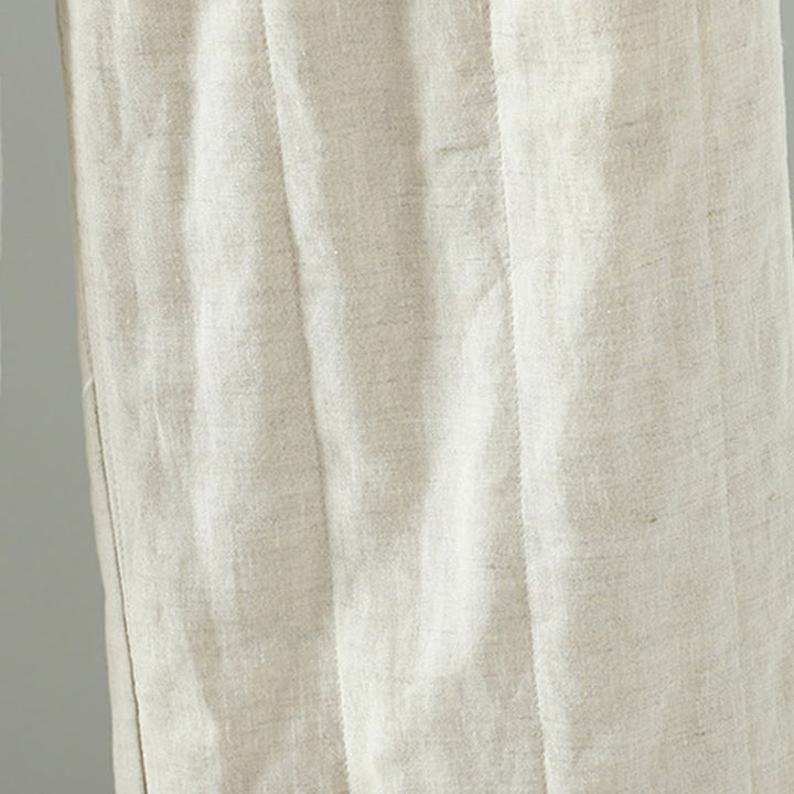 Pantaloni larghi da donna in cotone imbottito con bottoni a forma di rana ricamati con Buddha Stones e tasche - image 12