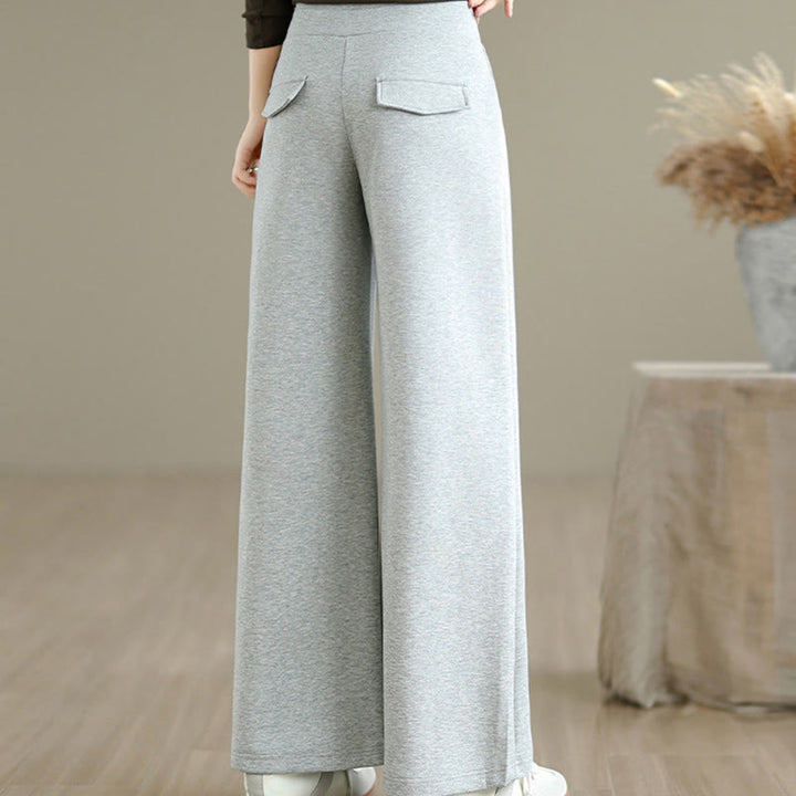 Pantaloni larghi da donna in cotone e poliestere con coulisse e tasche, modello Buddha Stones - image 13