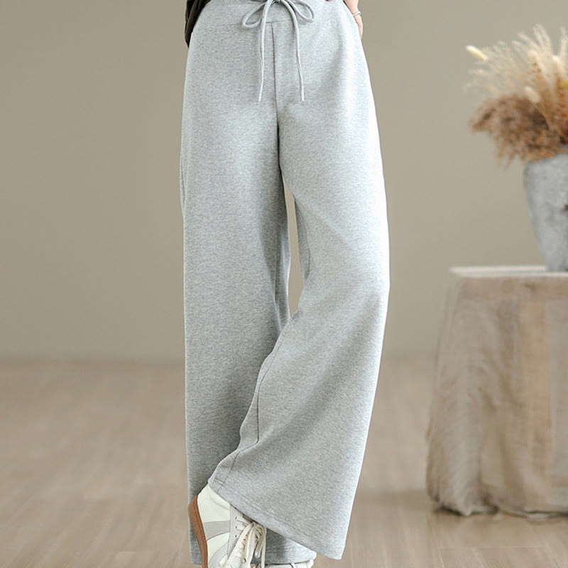 Pantaloni larghi da donna in cotone e poliestere con coulisse e tasche, modello Buddha Stones - image 12