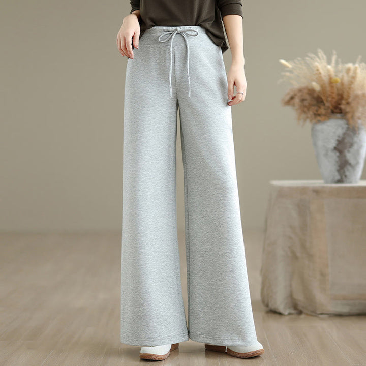 Pantaloni larghi da donna in cotone e poliestere con coulisse e tasche, modello Buddha Stones - image 14