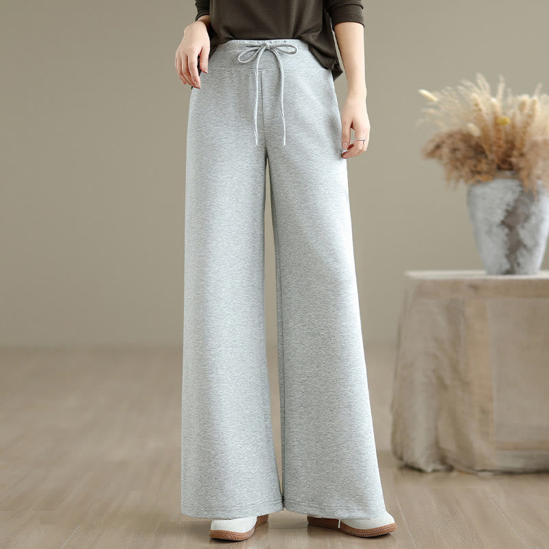 Pantaloni larghi da donna in cotone e poliestere con coulisse e tasche, modello Buddha Stones - image 14