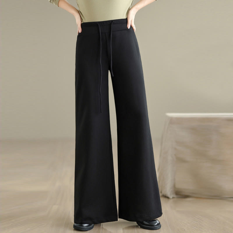 Pantaloni larghi da donna in cotone e poliestere con coulisse e tasche, modello Buddha Stones - Nero - US8-10, UK/AU12-14, EU40-42 (2XL) - image 15