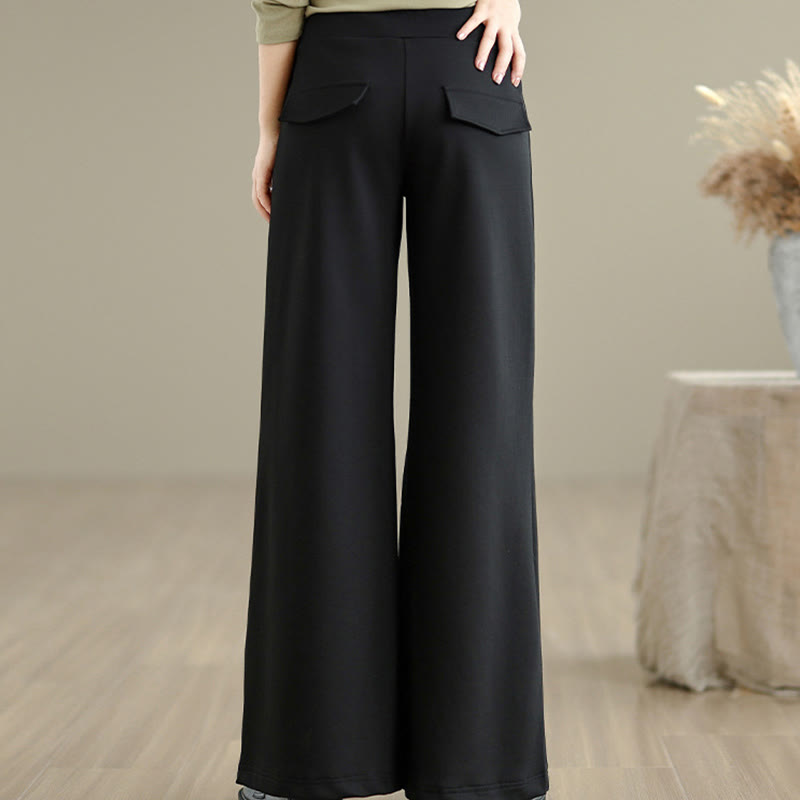 Pantaloni larghi da donna in cotone e poliestere con coulisse e tasche, modello Buddha Stones - image 18