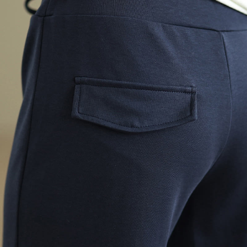 Pantaloni larghi da donna in cotone e poliestere con coulisse e tasche, modello Buddha Stones - image 6