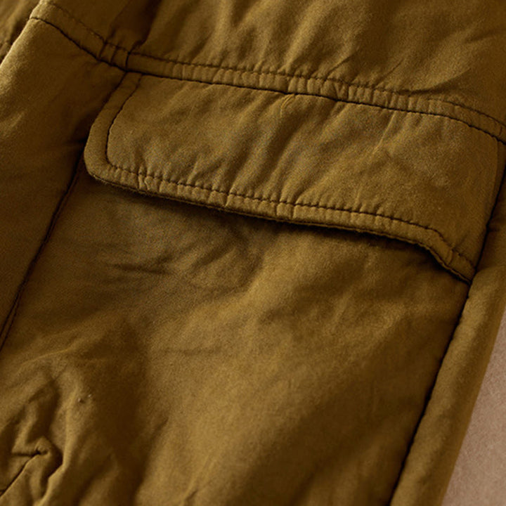 Pantaloni harem da donna in cotone spesso con tasche, imbottiti e semplici in cotone Buddha Stones - image 4