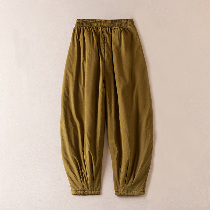 Pantaloni harem da donna semplici con tasche e stampa Buddha Stones - image 2