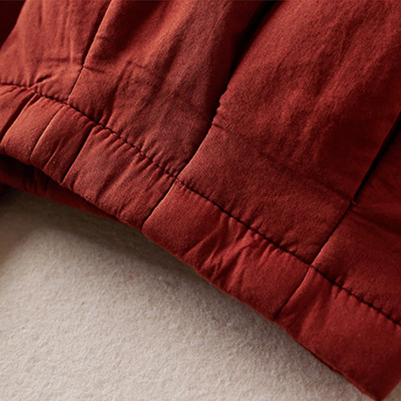 Pantaloni harem da donna in cotone spesso con tasche, imbottiti e semplici in cotone Buddha Stones - image 19