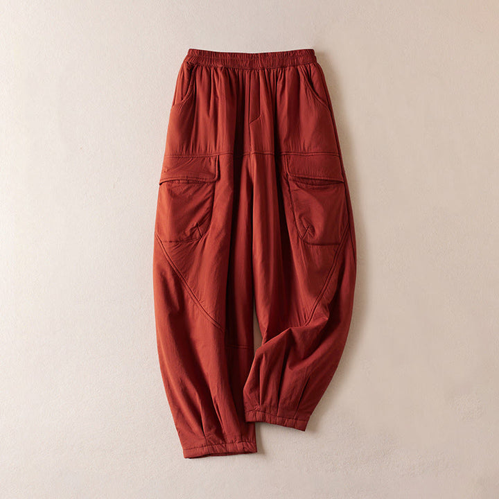 Pantaloni harem da donna Buddha Stones Plain con tasche - FireBrick - US8-10, UK/AU12-14, EU40-42 (2XL) - image 15