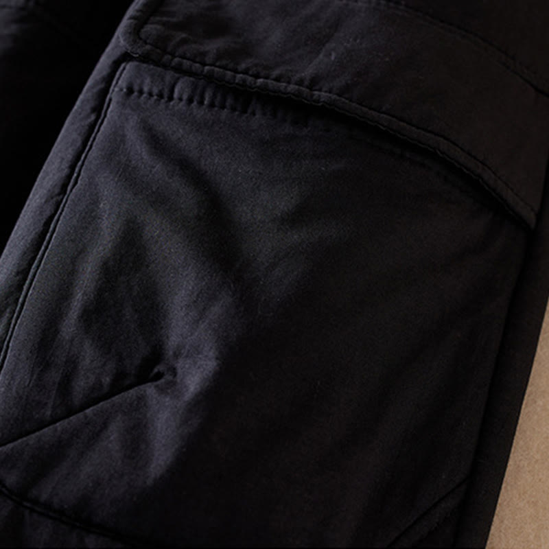 Pantaloni harem da donna in cotone spesso con tasche, imbottiti e semplici in cotone Buddha Stones - image 29