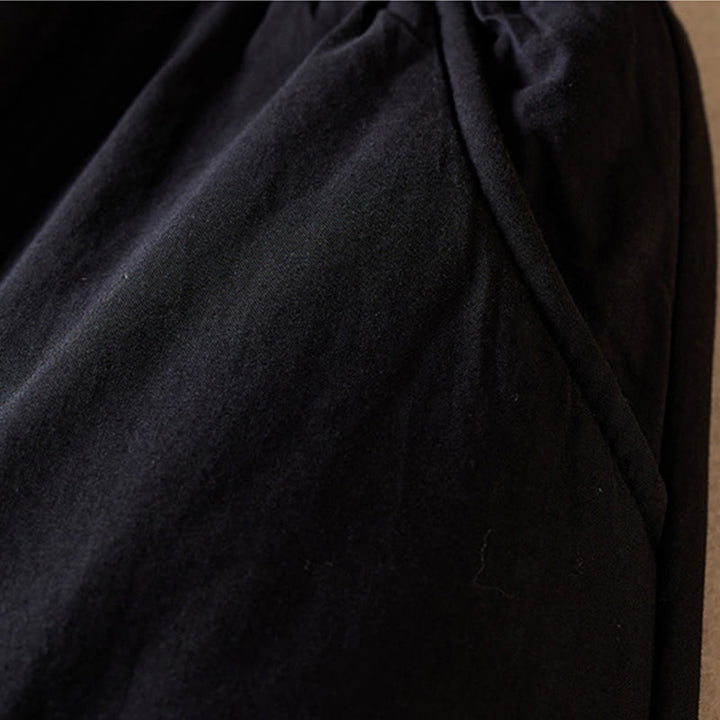 Pantaloni harem da donna in cotone spesso con tasche, imbottiti e semplici in cotone Buddha Stones - image 26