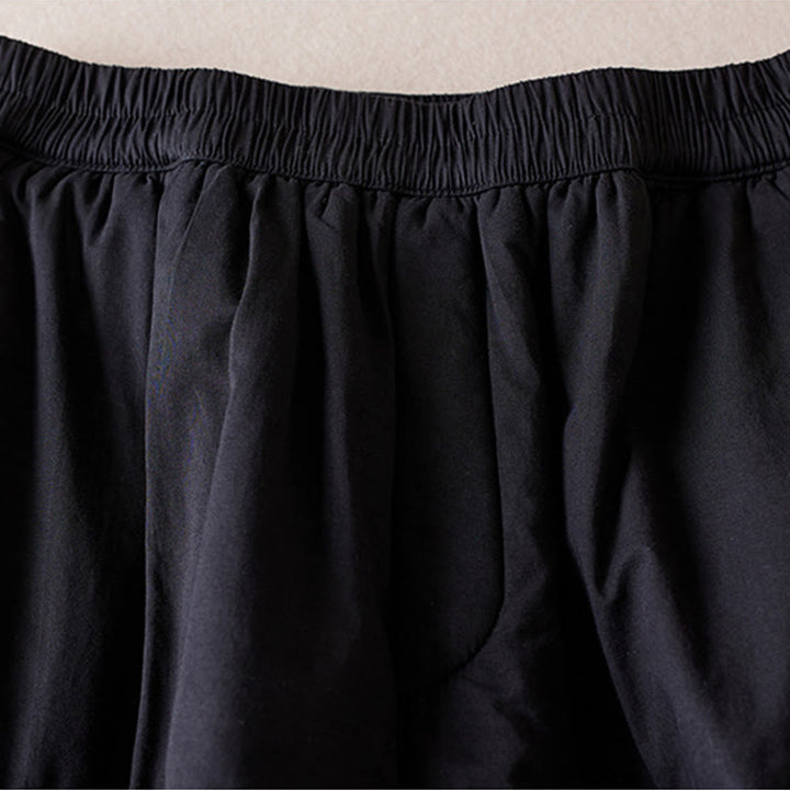 Pantaloni harem da donna in cotone spesso con tasche, imbottiti e semplici in cotone Buddha Stones - image 27