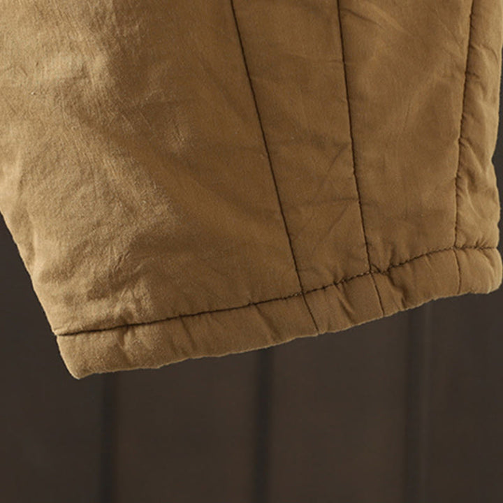 Pantaloni harem da donna in cotone imbottito caldo e semplice con tasche Buddha Stones - image 3