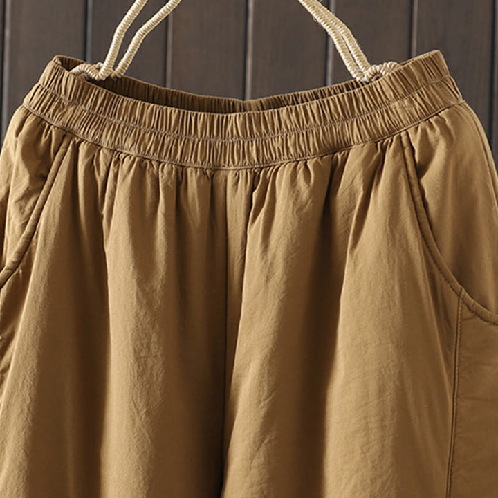 Pantaloni harem da donna con tasche, tinta unita e caldi, Buddha Stones - image 6