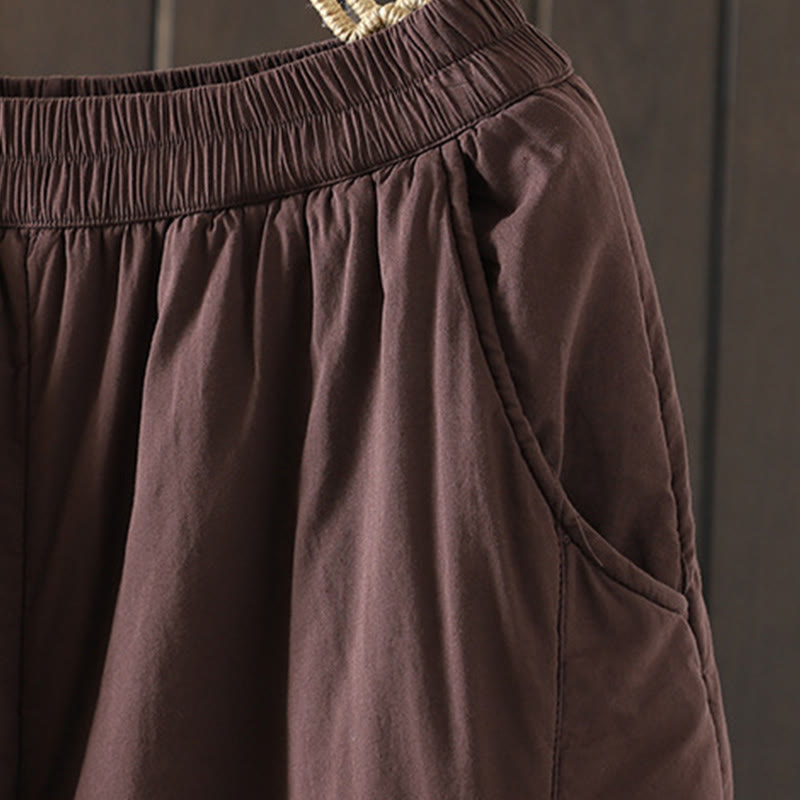 Pantaloni harem da donna con tasche, tinta unita e caldi, Buddha Stones - image 8