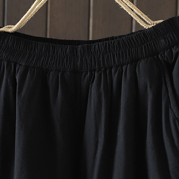 Pantaloni harem da donna in cotone imbottito caldo e semplice con tasche Buddha Stones - image 15