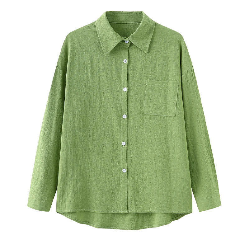 Buddha Stones 2 pezzi camicia a maniche lunghe con tasche pantaloni con coulisse meditazione cotone lino abbigliamento da donna set - image 2