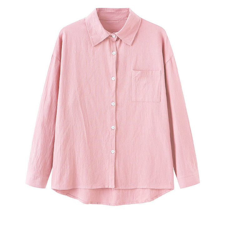 Buddha Stones 2 pezzi camicia a maniche lunghe con tasche pantaloni con coulisse meditazione cotone lino abbigliamento da donna set - image 8