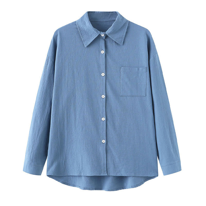 Buddha Stones 2 pezzi camicia a maniche lunghe con tasche pantaloni con coulisse meditazione cotone lino abbigliamento da donna set - image 20