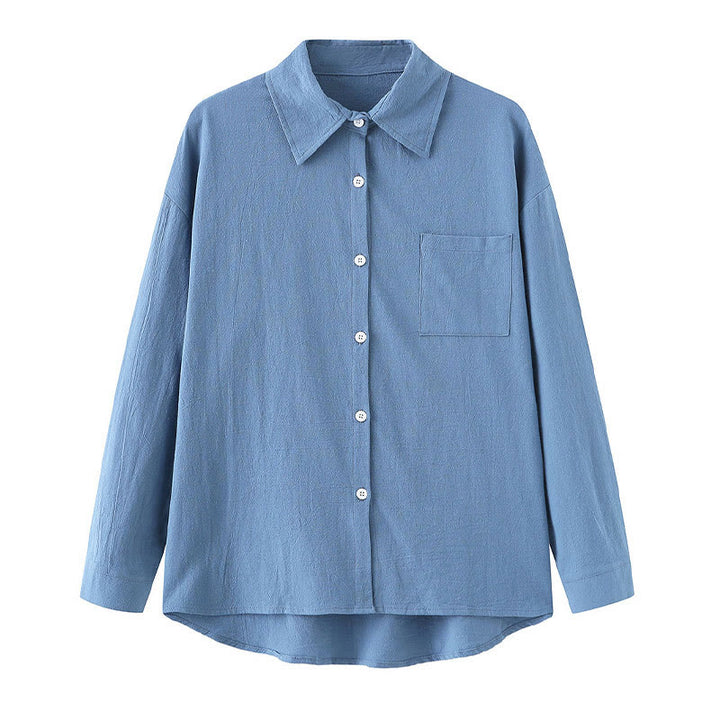 Buddha Stones 2 pezzi camicia a maniche lunghe con tasche pantaloni con coulisse meditazione cotone lino abbigliamento da donna set - image 20