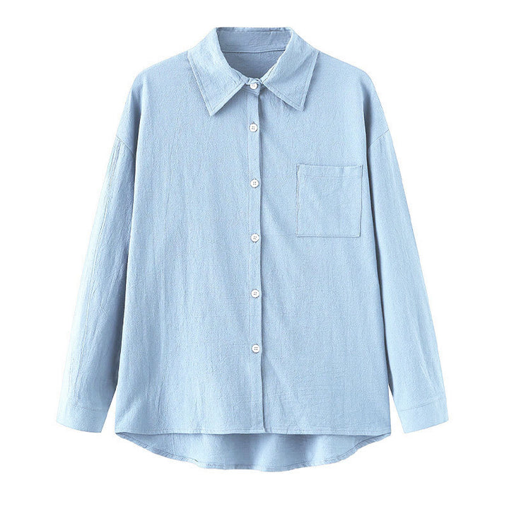 Buddha Stones 2 pezzi camicia a maniche lunghe con tasche pantaloni con coulisse meditazione cotone lino abbigliamento da donna set - image 26