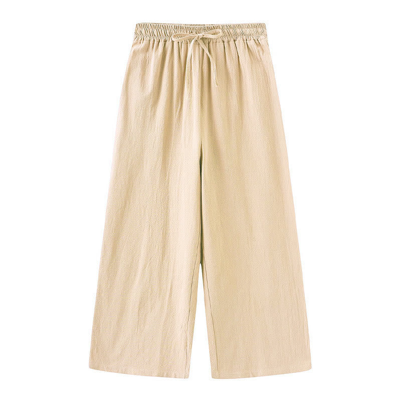 Buddha Stones 2 pezzi camicia a maniche lunghe con tasche pantaloni con coulisse meditazione cotone lino abbigliamento da donna set - image 15