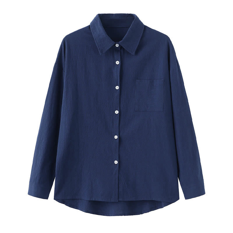 Buddha Stones 2 pezzi camicia a maniche lunghe con tasche pantaloni con coulisse meditazione cotone lino abbigliamento da donna set - image 32