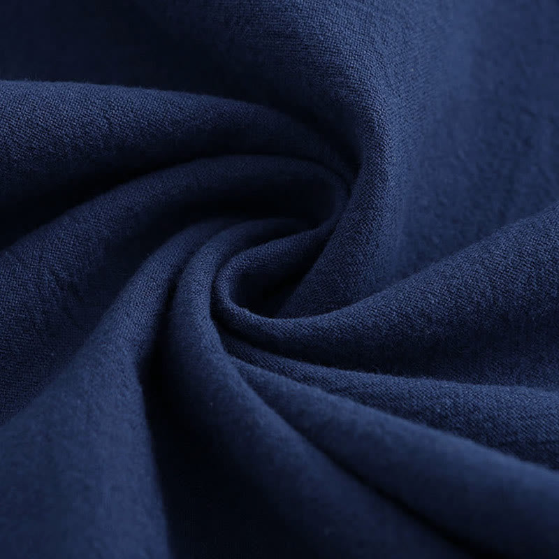 Buddha Stones 2 pezzi camicia a maniche lunghe con tasche pantaloni con coulisse meditazione cotone lino abbigliamento da donna set - image 34