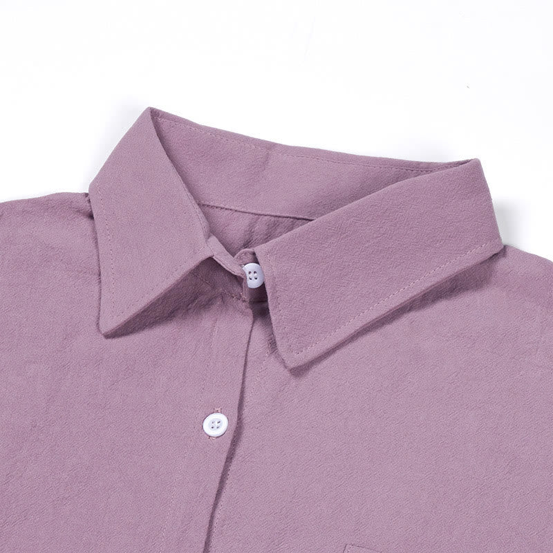 Buddha Stones 2 pezzi camicia a maniche lunghe con tasche pantaloni con coulisse meditazione cotone lino abbigliamento da donna set - image 60