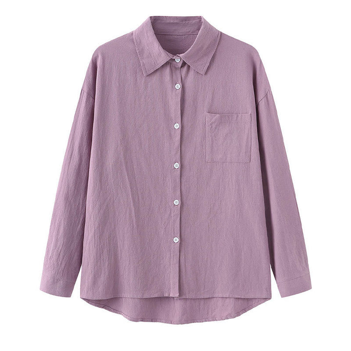 Buddha Stones 2 pezzi camicia a maniche lunghe con tasche pantaloni con coulisse meditazione cotone lino abbigliamento da donna set - image 56