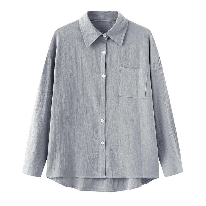 Buddha Stones 2 pezzi camicia a maniche lunghe con tasche pantaloni con coulisse meditazione cotone lino abbigliamento da donna set - image 50