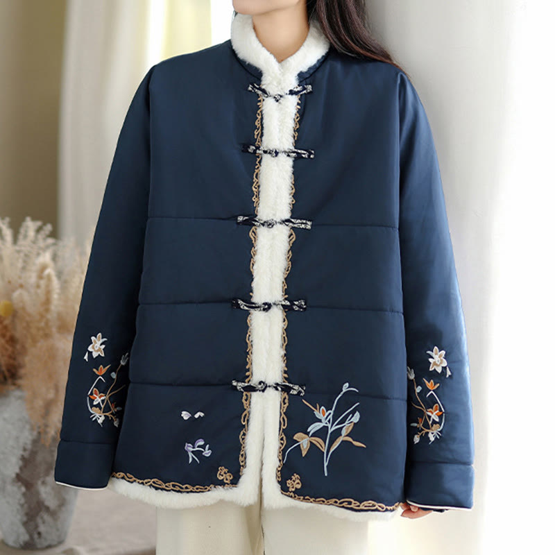 Giacca da donna in cotone imbottito con maniche lunghe e tasche Buddha Stones - image 4