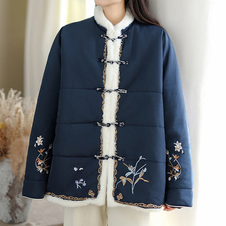 Giacca da donna in cotone imbottito con maniche lunghe e tasche Buddha Stones - image 4