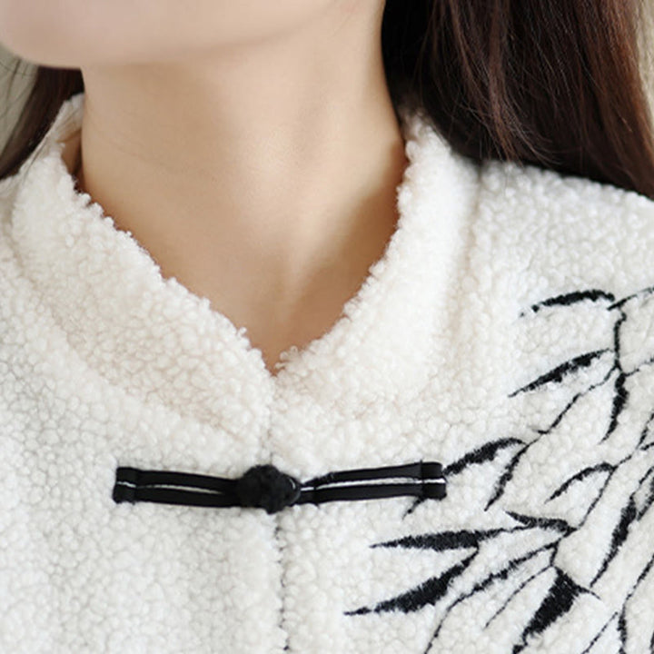 Giacca da donna in cotone spesso con maniche lunghe ricamate e tasche Buddha Stones - image 10