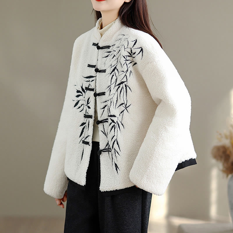 Giacca da donna in cotone spesso con maniche lunghe ricamate e tasche Buddha Stones - image 6
