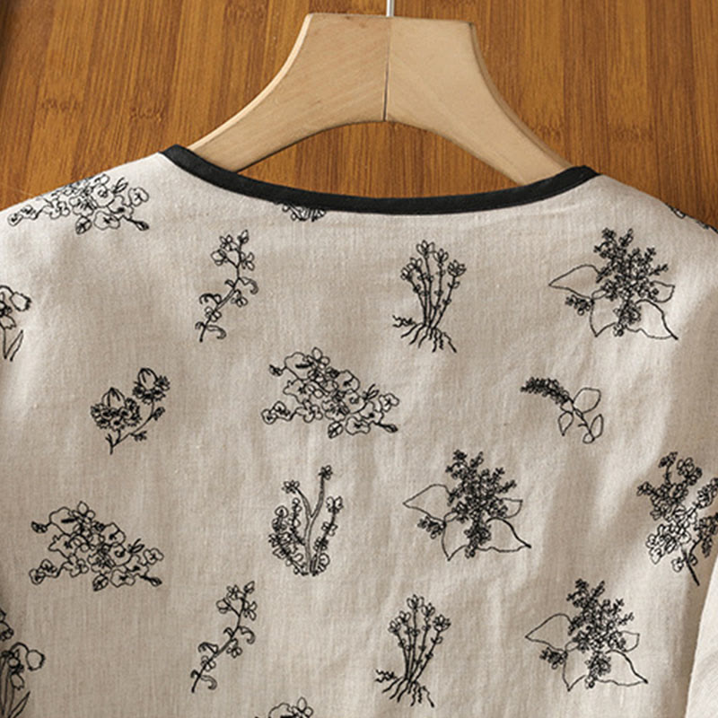 Giacca imbottita a maniche lunghe con bottoni a rana e tasche, stampa Buddha Stones da donna - image 3