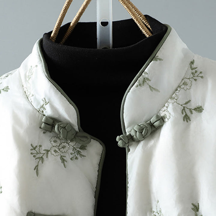 Giacca da donna con tasche, maniche lunghe, bottoni a rana e Buddha Stones - image 3