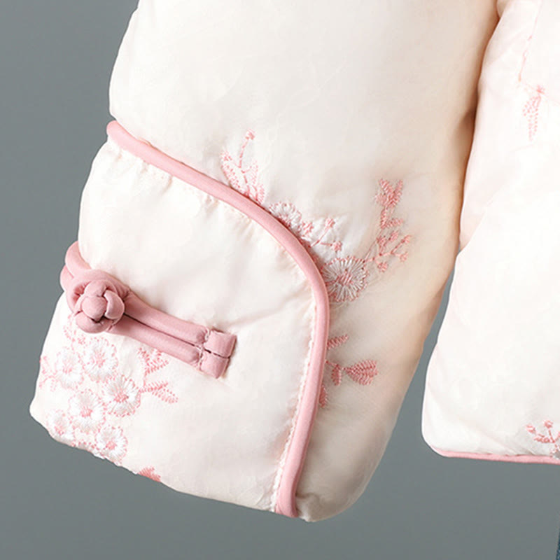 Giacca da donna in cotone spesso con maniche lunghe, bottoni a rana e ricamo Buddha Stones, con tasche - image 16