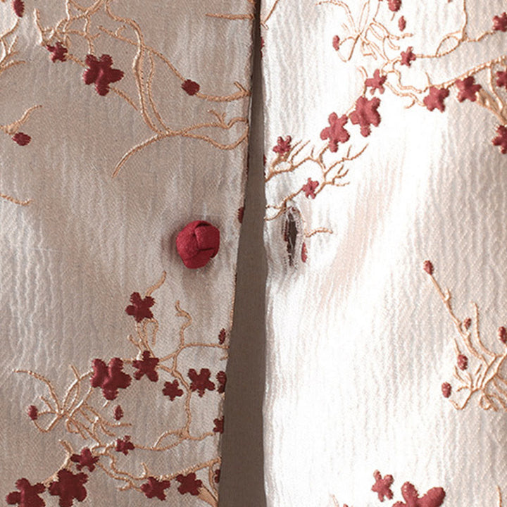 Giacca da donna in cotone spesso con maniche lunghe, bottoni in jacquard e tasche, Buddha Stones - image 8