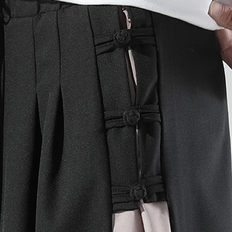 Buddha Stones Pantaloni larghi da uomo con tasche e motivo montagne e fiumi - image 7