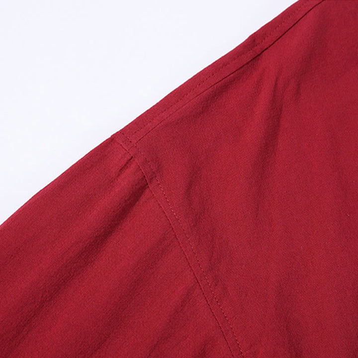 Giacca kimono da uomo con maniche a tre quarti, aperta sul davanti, tinta unita, con lacci Buddha Stones - image 8