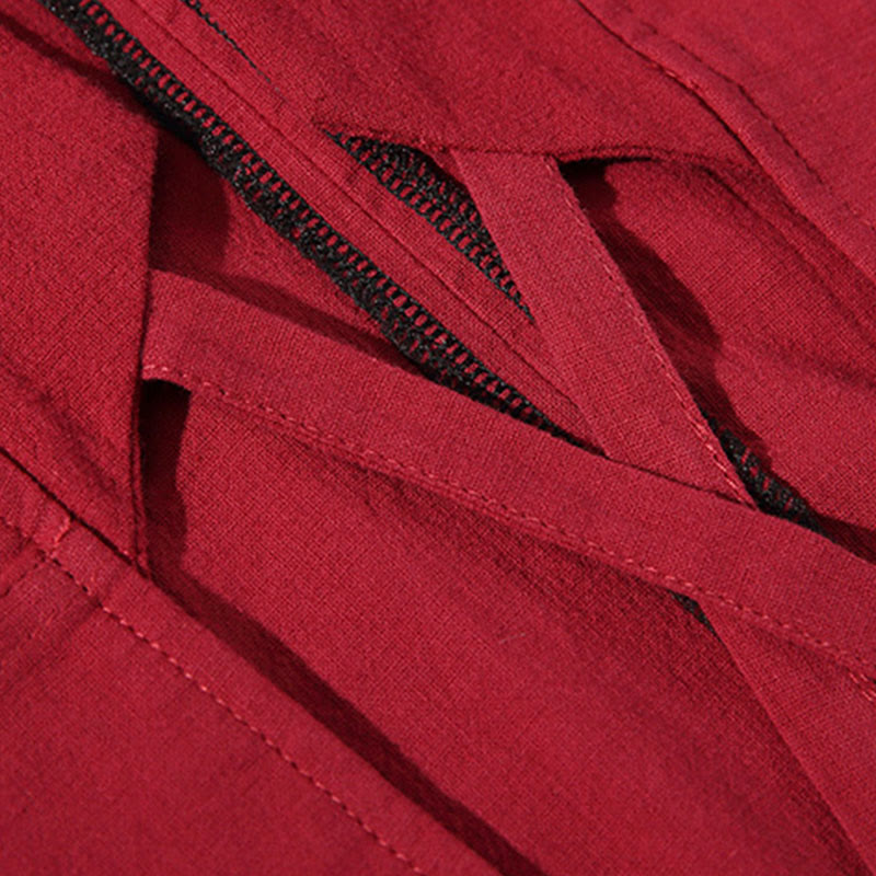 Kimono da uomo a maniche a tre quarti con lacci e stampa Buddha Stones, tinta unita. - image 11