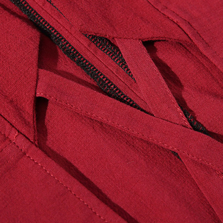 Kimono da uomo a maniche a tre quarti con lacci e stampa Buddha Stones, tinta unita. - image 11