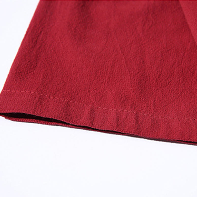 Kimono da uomo con maniche a tre quarti, ricamo di Buddha Stones White Crane e nuvole di buon auspicio - image 9